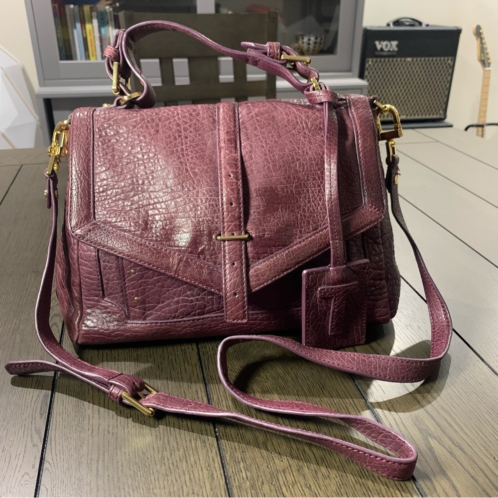 Authentic Tory Burch 797 Plum satchel
